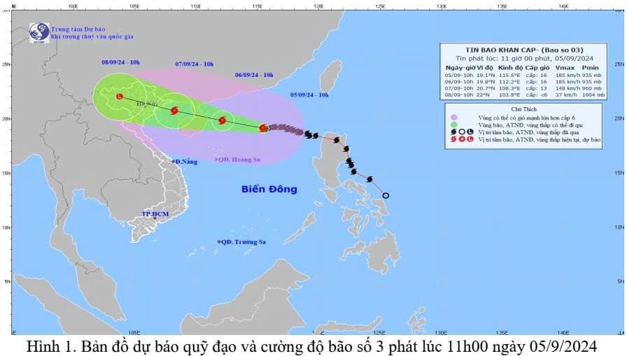 Tin bão khẩn cấp - cơn bão số 3